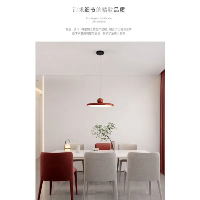 French Cream Flying Saucer Chandelier Modern Farmhouse Pendant Light  Ceiling Fixture for Dining Room Kitchen Living Room