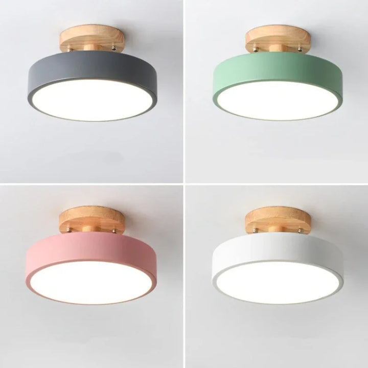Nordic Macaron Ceiling Lamp Iron  Lamps for Living Room LED Lights for Room White/Green Furniture Luminaire Ceiling Lighting