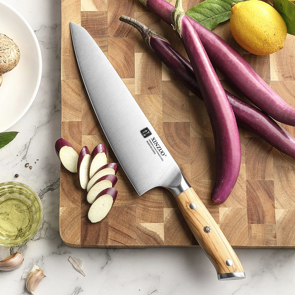 XINZUO Original Design 8.3'' Chef Knife German Din 1.4116 Steel Hardness 56-58HRC Ultra-sharp And Durable Kitchen Best Choice