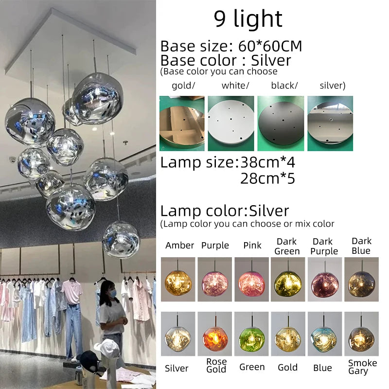 Designer Lava Pendant Light Luxury Villa Duplex Staircase Nordic Bar Modern Creative Dining Room Living Room Pendant Lighting