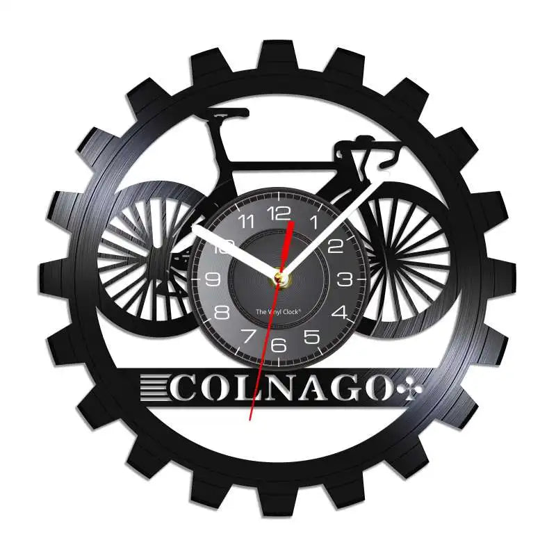 Put The Fun Between Your Legs Bicycle Retro Wall Clock Vinyl Record Racing Bicycle Cycling Lover Home Decor Biker Crafts Artwork