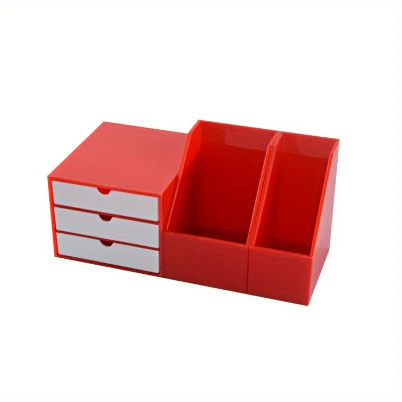 1set Miniature File Organizer Office Set Model Book Stand Drawer Cabinet Dollhouse Simulation Desk Accessories Toys Play Gift