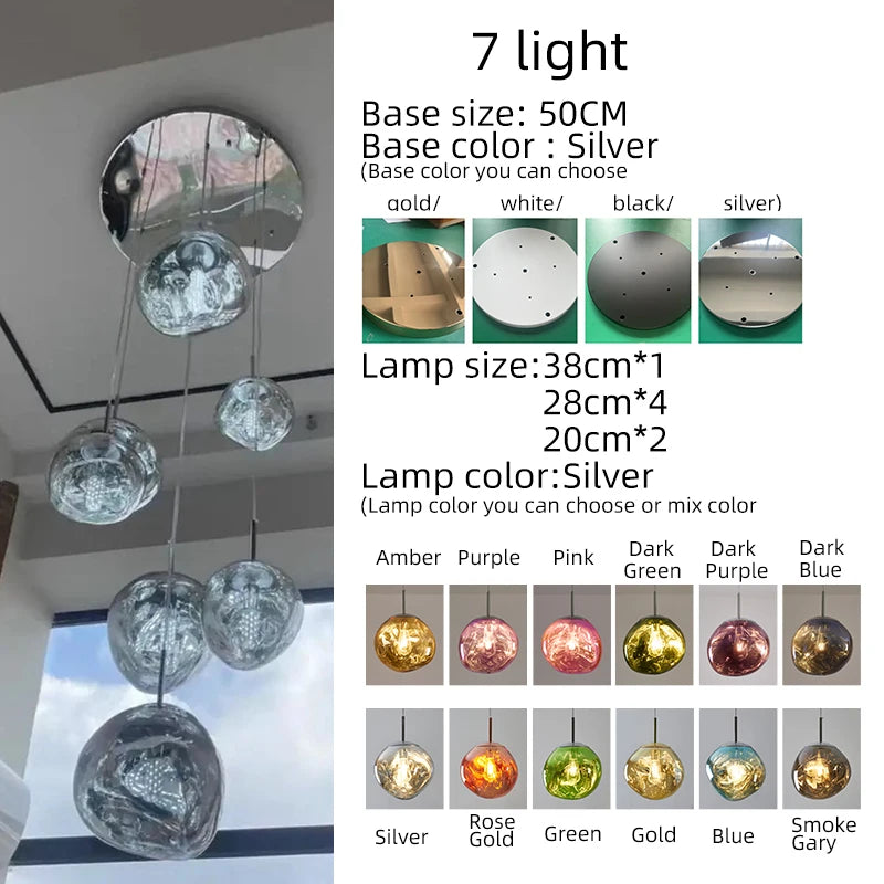 Designer Lava Pendant Light Luxury Villa Duplex Staircase Nordic Bar Modern Creative Dining Room Living Room Pendant Lighting