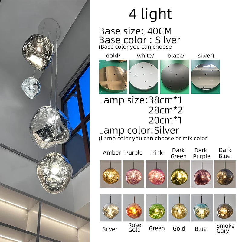 Designer Lava Pendant Light Luxury Villa Duplex Staircase Nordic Bar Modern Creative Dining Room Living Room Pendant Lighting