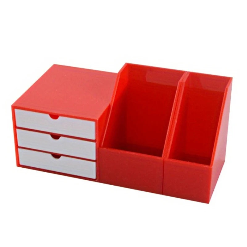 1set Miniature File Organizer Office Set Model Book Stand Drawer Cabinet Dollhouse Simulation Desk Accessories Toys Play Gift