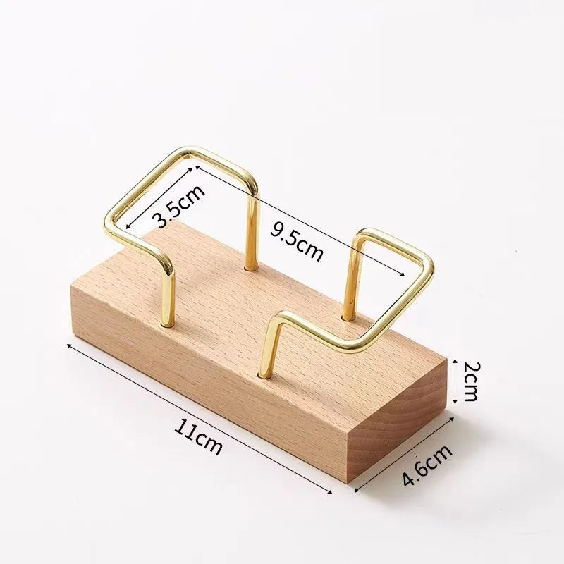 Business Card Holder Desk Organizer Office Desk Display Stand Memo Counter Accessories Tabletop Shelf Wooden Card Holder Storage