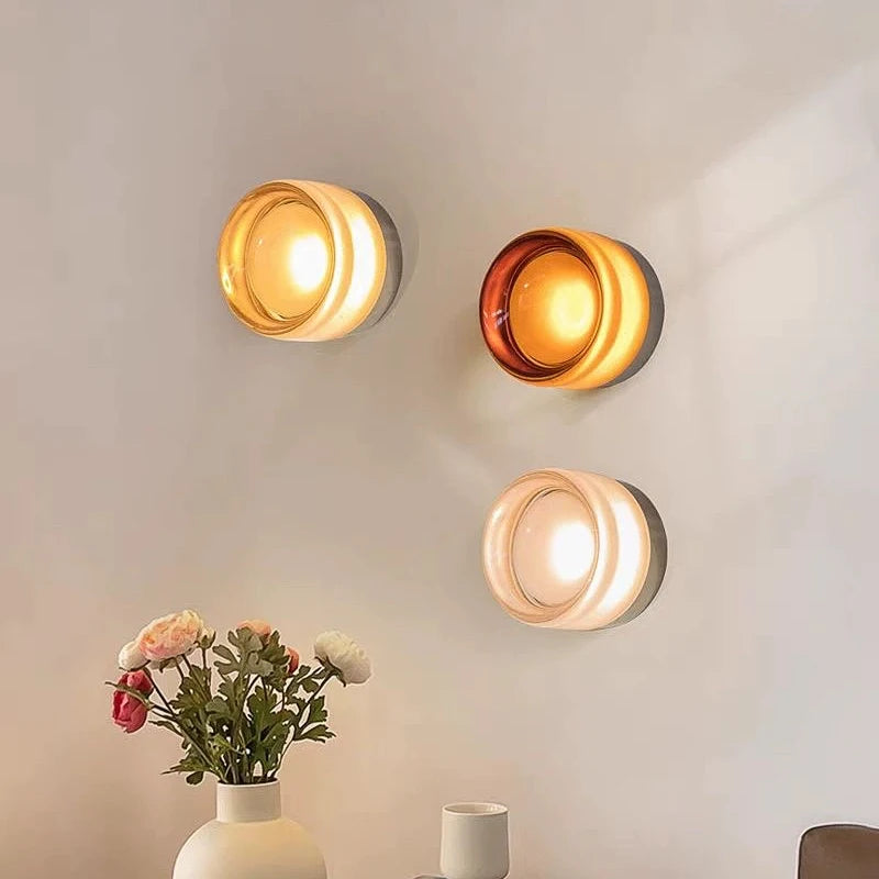 Minimalist LED Wall Lamp Amber Acrylic Wall Lights For Bedroom Bedside Living Room LED Lights Home Decor Luminarie