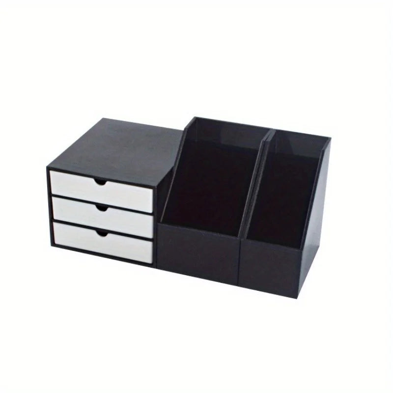 1set Miniature File Organizer Office Set Model Book Stand Drawer Cabinet Dollhouse Simulation Desk Accessories Toys Play Gift