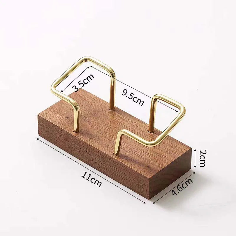 Business Card Holder Desk Organizer Office Desk Display Stand Memo Counter Accessories Tabletop Shelf Wooden Card Holder Storage