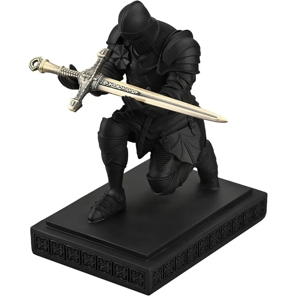 Armored Warrior Knight Pen holder desk organizer and accessory resin pen holder paper town, with a cool letter opener
