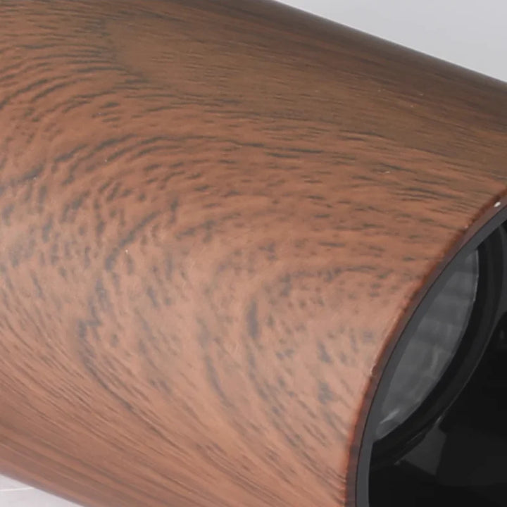 Mid-style exposed household anti-glare walnut wood grain ceiling light, corridor and passageway no-hole living room spotlight