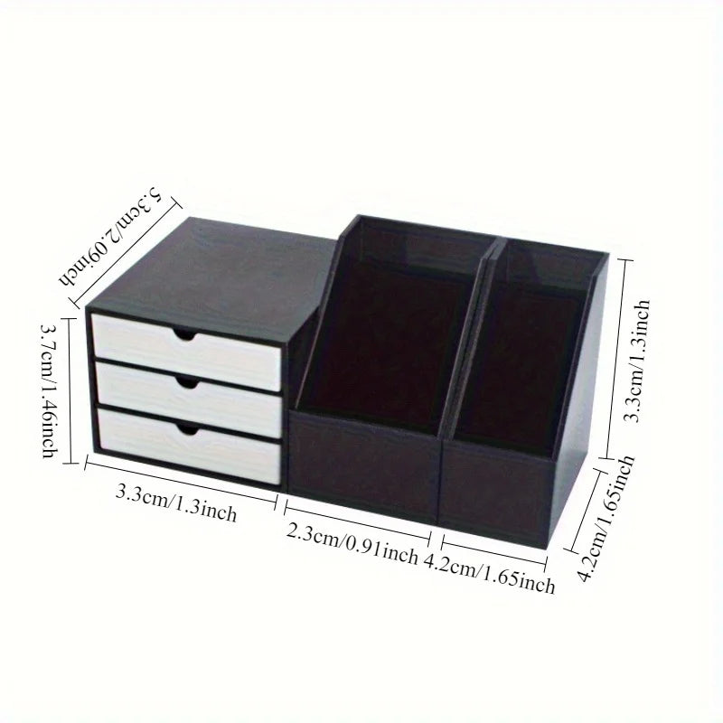 1set Miniature File Organizer Office Set Model Book Stand Drawer Cabinet Dollhouse Simulation Desk Accessories Toys Play Gift