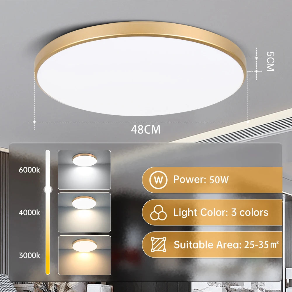 Three Proof Ceiling Light LED Ceiling Lamp LED Lights for Bedroom Kitchen Living Room Bathroom  Indoor Home Lighting Fixtures