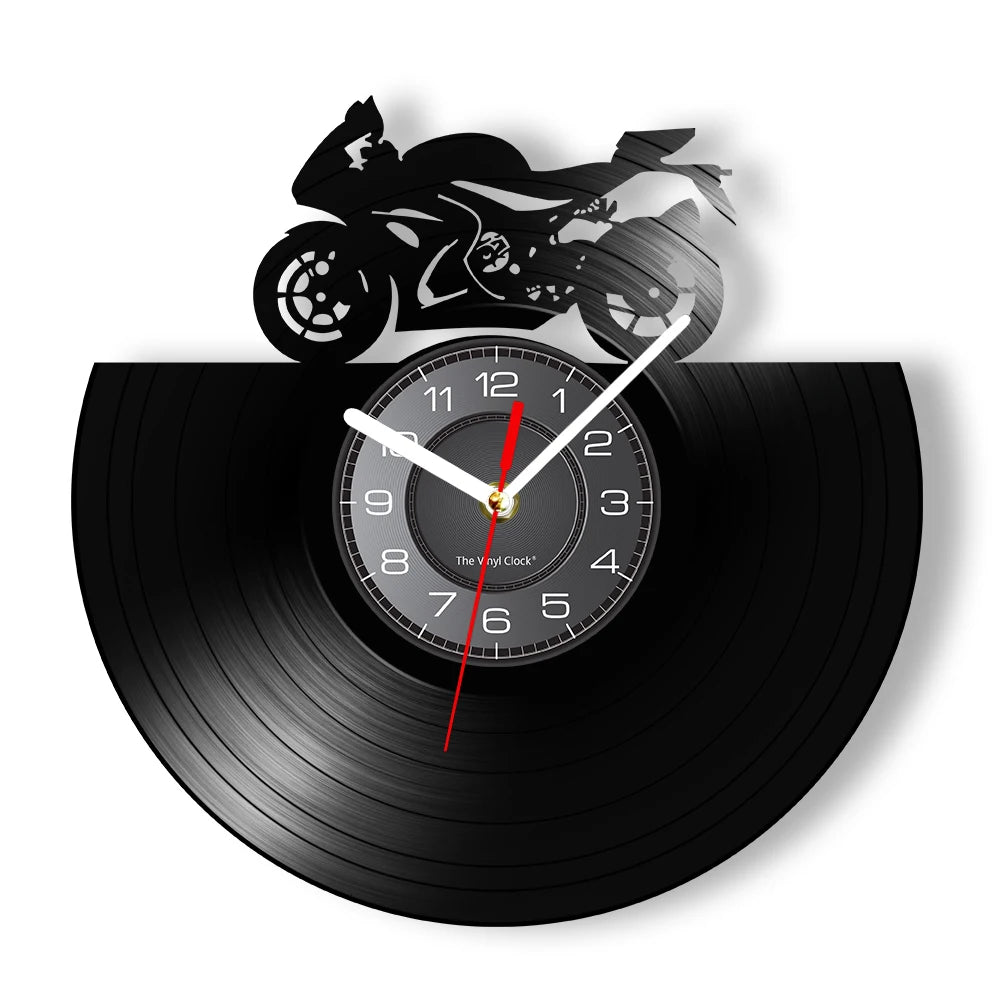 Put The Fun Between Your Legs Bicycle Retro Wall Clock Vinyl Record Racing Bicycle Cycling Lover Home Decor Biker Crafts Artwork