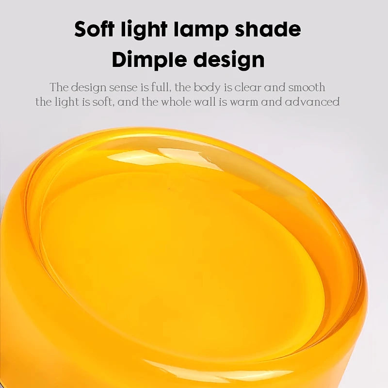 Minimalist LED Wall Lamp Amber Acrylic Wall Lights For Bedroom Bedside Living Room LED Lights Home Decor Luminarie