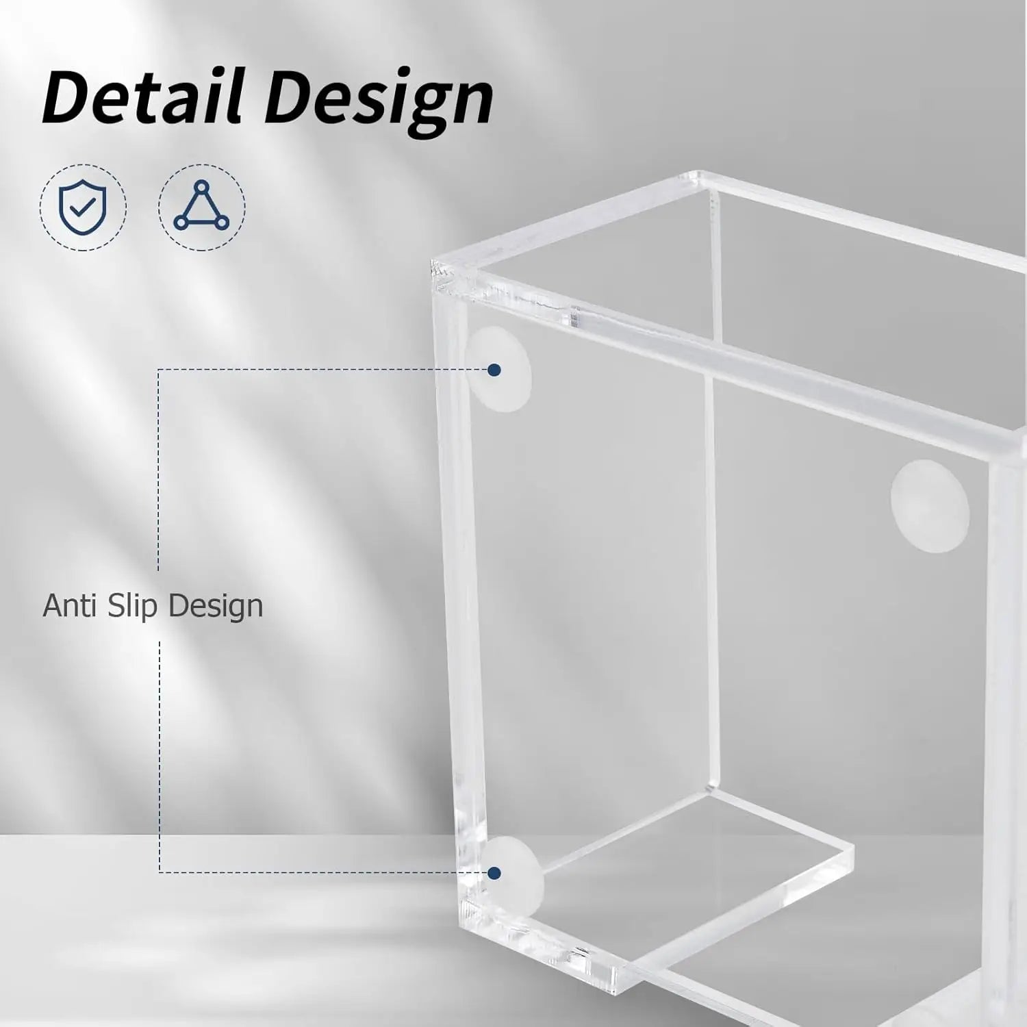 Acrylic Sticky Note Holder Clear Notepad Dispenser for Desk Office Dorm Room Organizer Desktop Accessory