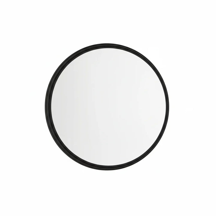 24" Black Round Wall Mirror, Elegant Entryway or Bathroom Mirror, 24" Modern Farmhouse Circle Decor