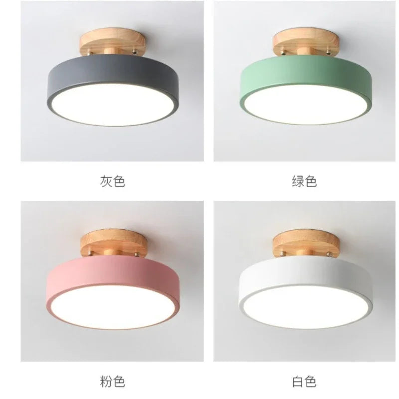 Nordic Macaron Ceiling Lamp Iron  Lamps for Living Room LED Lights for Room White/Green Furniture Luminaire Ceiling Lighting