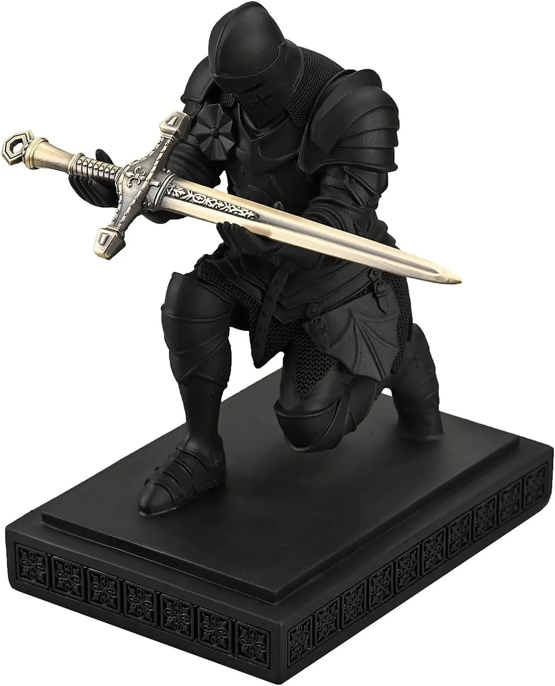 Armored Warrior Knight Pen holder desk organizer and accessory resin pen holder paper town, with a cool letter opener
